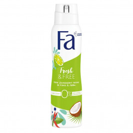   Fa Fresh&Free Lime & Coconut Deodorant Spray 150 ml Дезодорант-спрей с Магний комплексом Аромат лайм-ок