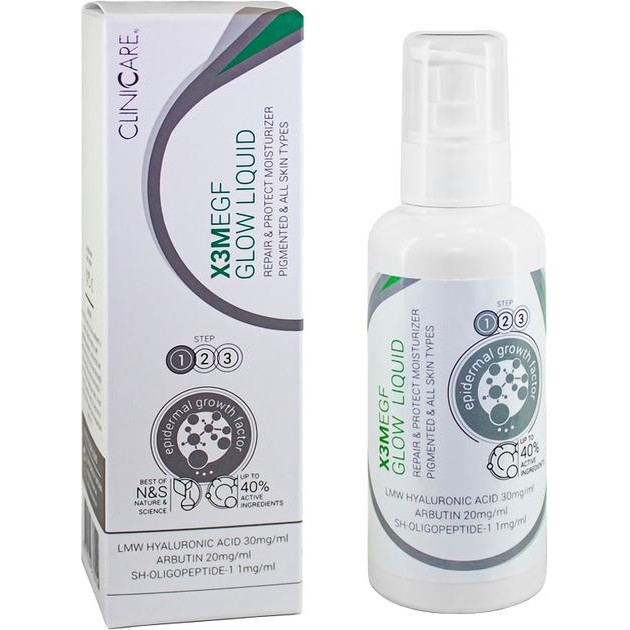 ClinicCare Тоник для лица  X3M EGF Glow Liquid Moist Осветляющий Увлажняющий 100 мл (635346370519) - зображення 1