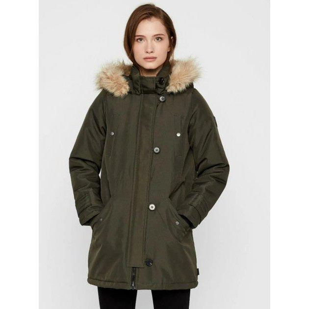 Vero Moda Парка демісезонна з хутром жіноча  FLAS-10214816 XS Хакі (DN5714911084282) - зображення 1