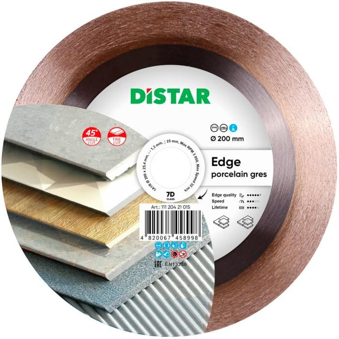 Distar Круг алмазный отрезной 1A1R 200x1,3x25x25,4 Edge (11120421015) (керамическая плитка настенная, керам - зображення 1