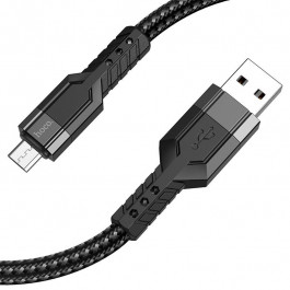   Hoco U110 USB-A to Micro-USB 1.2m Black (6931474770585)