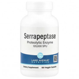   Lake Avenue Nutrition Серрапептаза (Serrapeptase Proteolytic Enzyme) 120 000 SPU 180 капсул