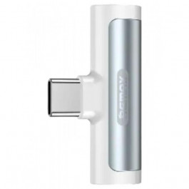   REMAX RL-LA03a Smooth 2in1 USB Type-C-3.5mm/USB Type-C White (6954851298809)