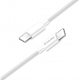   ColorWay USB Type-C to USB Type-C PD 100W 1m White (CW-CBPDCC058-WT)