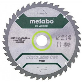   Metabo Cordless cut Wood Classic, 216x30 Z40 WZ 5° /B (628654000)