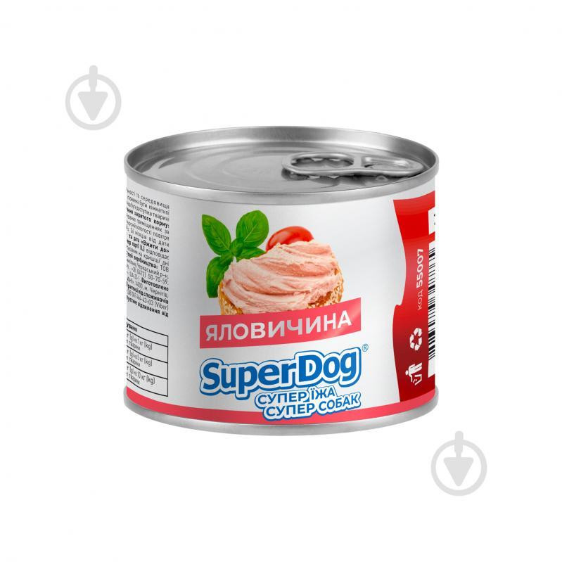 SuperDog паштет з яловичиною 200 г (4823089348865) - зображення 1