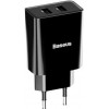 Baseus Speed Mini Dual U Charger 10.5W Black (CCFS-R01) - зображення 1