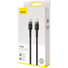 Baseus Cafule PD2.0 100W flash charging Type-C For Type-C cable 20V 5A 2m Gray+Black (CATKLF-ALG1) - зображення 4