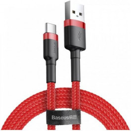   Baseus cafule Cable USB For Type-C 2A 3m Red+Red (CATKLF-U09)