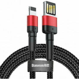   Baseus Cafule Cable special edition USB For iP 2.4A 1м Red+Black (CALKLF-G91)