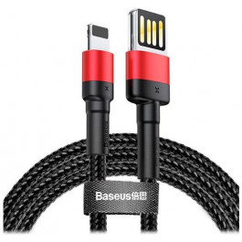   Baseus cafule Cable USB For lightning 2.4A 0.5M Red+Black (CALKLF-A19)