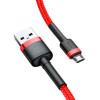 Baseus Cafule Cable USB For MicroUSB 2.4A 1M Red (CAMKLF-B09) - зображення 2