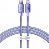 Baseus Crystal Shine Series Fast Charging Data Cable Type-C to Lightning 1.2m Purple (CAJY000205) - зображення 1