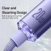 Baseus Crystal Shine Series Fast Charging Data Cable Type-C to Lightning 1.2m Purple (CAJY000205) - зображення 6