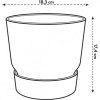Elho Вазон пластиковий Greenville round 18 см круглий 3,2 л білий (493370) - зображення 5