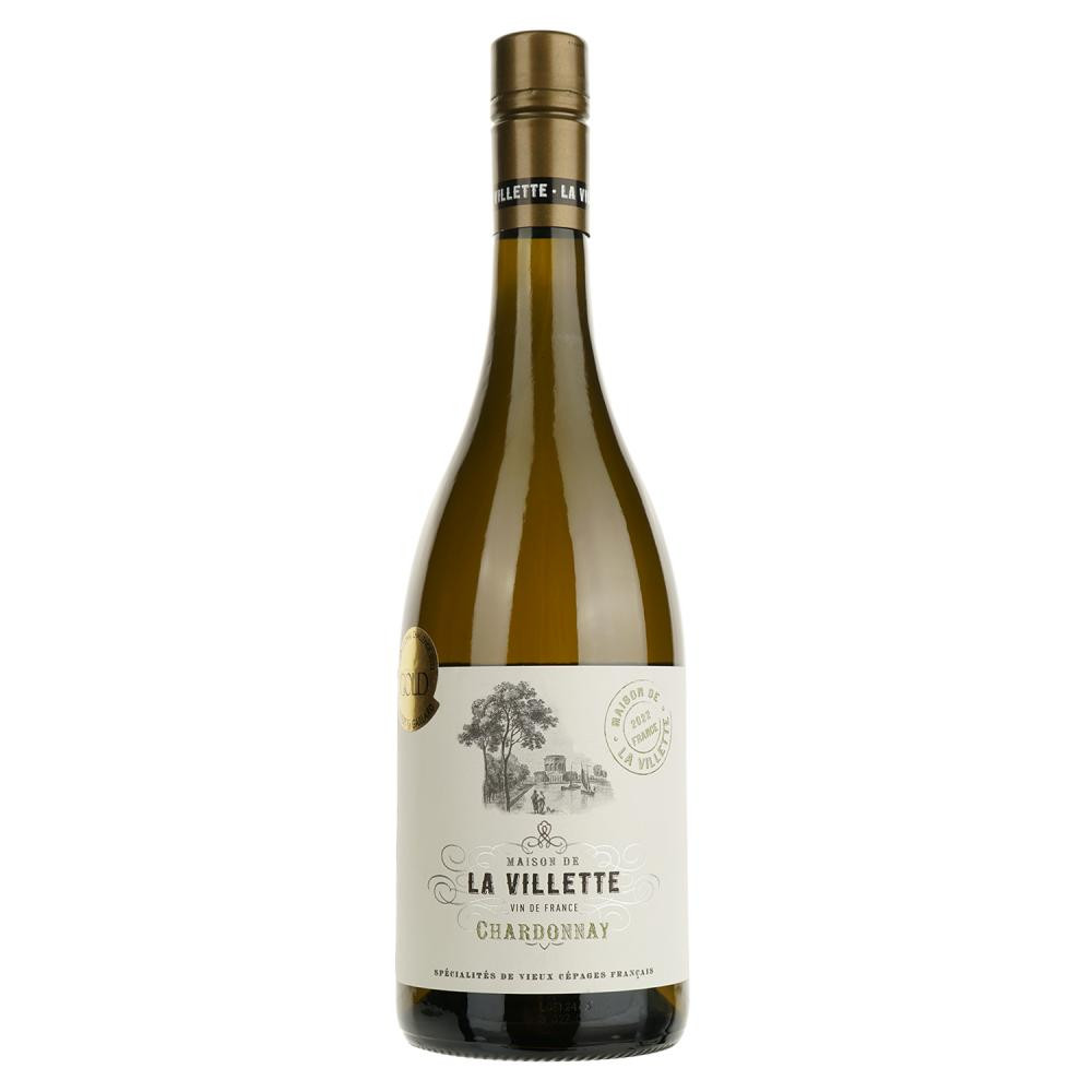 Badet Clement Вино Вино La Villette Chardonnay біле сухе 0,75 л сухе тихе (3525490025311) - зображення 1