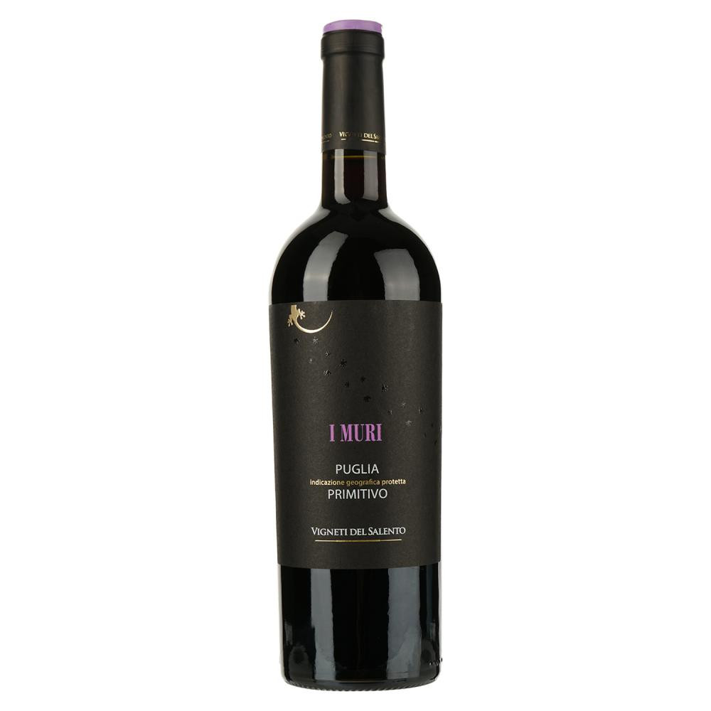 Farnese Вино  I Muri Primitivo 0,75 л напівсухе тихе червоне (8019873978165) - зображення 1