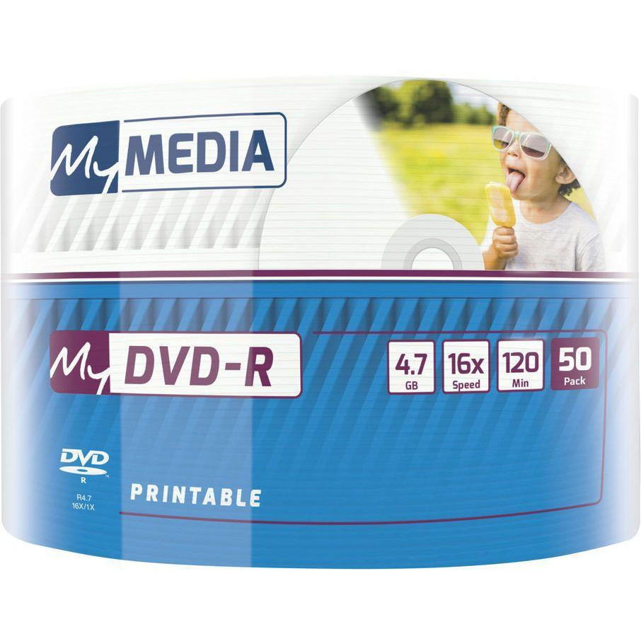 MyMedia DVD-R MyMedia 4.7 GB 16X 50pcs/wrap printable (69202) - зображення 1