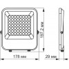 VIDEX LED прожектор 30W  PREMIUM 5000K серый VL-F2-305G - зображення 3