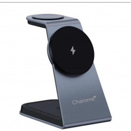   CHAROME H14 3-in-1 Wireless Charging Stand Silver