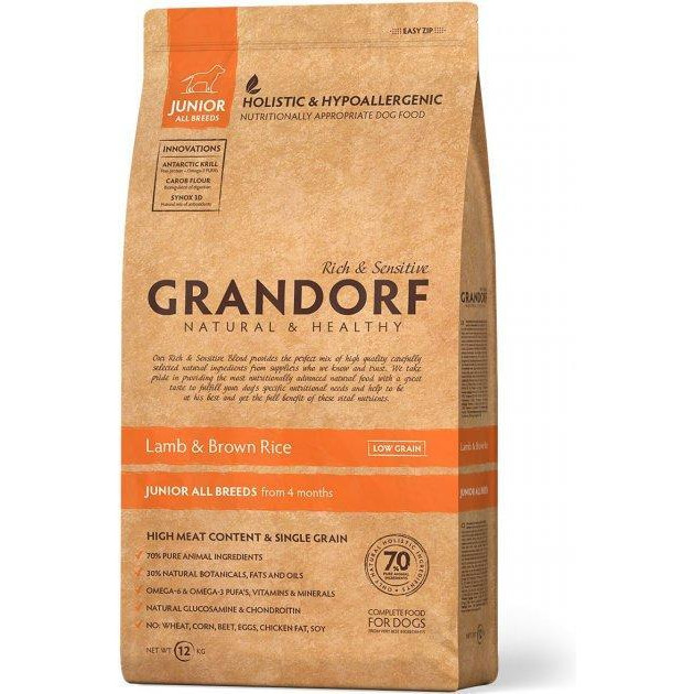 Grandorf Lamb & Brown Rice Junior All Breeds 1 кг (5404009580016) - зображення 1