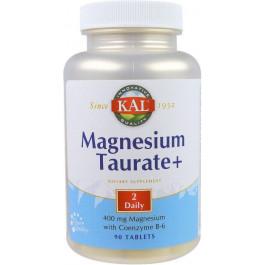   KAL Таурат магния +, Magnesium Taurate+, , 400 мг, 90 таблеток (CAL-36975)