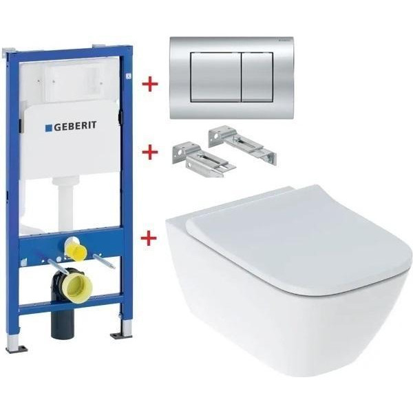 Geberit Duofix 458.103.00.1+Geberit Smyle Square Rimfree 500.683.00.2 - зображення 1