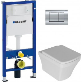   Geberit Duofix Delta 458.103.00.1+Quarter Bath Cross Grand 70CG03052