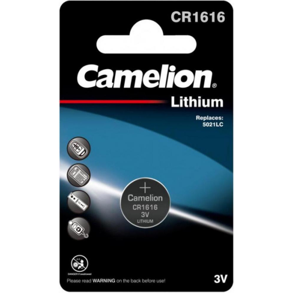 Camelion CR-1616 bat(3B) Lithium 1шт (CR1616-BP1) - зображення 1