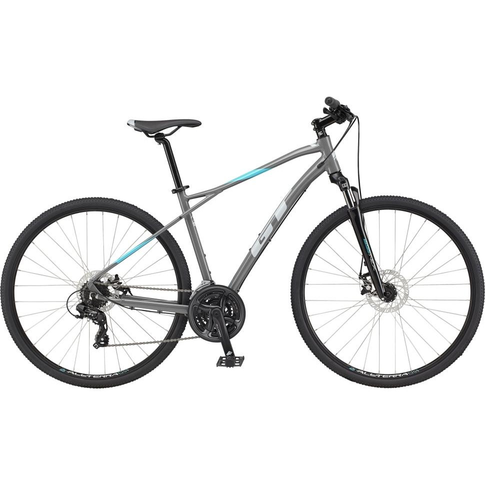 GT Bicycles Transeo Comp 28" 2023 / рама 42см gloss wet cement w/battleship gray&aqua - зображення 1