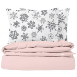   COSAS Комплект постільної білизни  Євро 200х220 Ranfors Rose Snowflakes Grey (4822052078341)