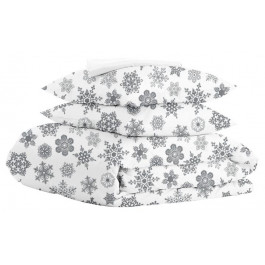   COSAS Комплект постільної білизни  Євро 200х220 Snowflakes Grey El White см (4822052074961)