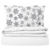 COSAS Комплект постільної білизни  Євро 200х220 Ranfors White Snowflakes Grey (4822052078365) - зображення 1