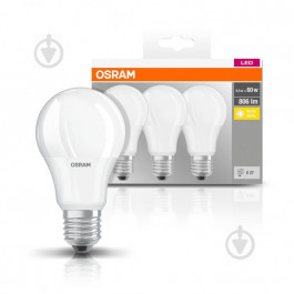   Osram LED Star Base 9W/827 A60 FR E27 комплект 3 шт. (4052899955493)