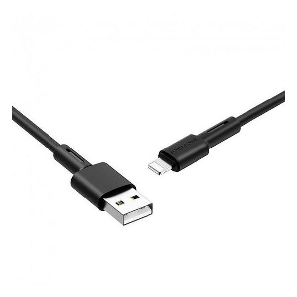 Borofone BX31 Soft USB to Lightning 1m Black (BX31LB) - зображення 1