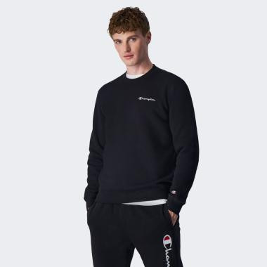 Champion Чорна чоловіча кофта  crewneck sweatshirt cha219209-NBK - зображення 1