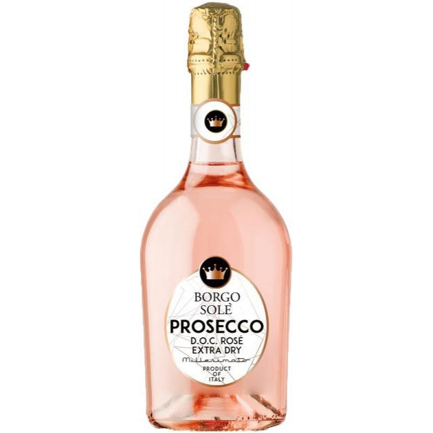 Borgo Sole Вино ігристе  Prosecco DOC Rose Extra Dry рожеве сухе 0.75 л 11% (8008820170417) - зображення 1