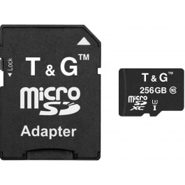   T&G 256 GB microSDXC Class 10 UHS-I (U3) + SD-adapter TG-256GBSD10U3-01