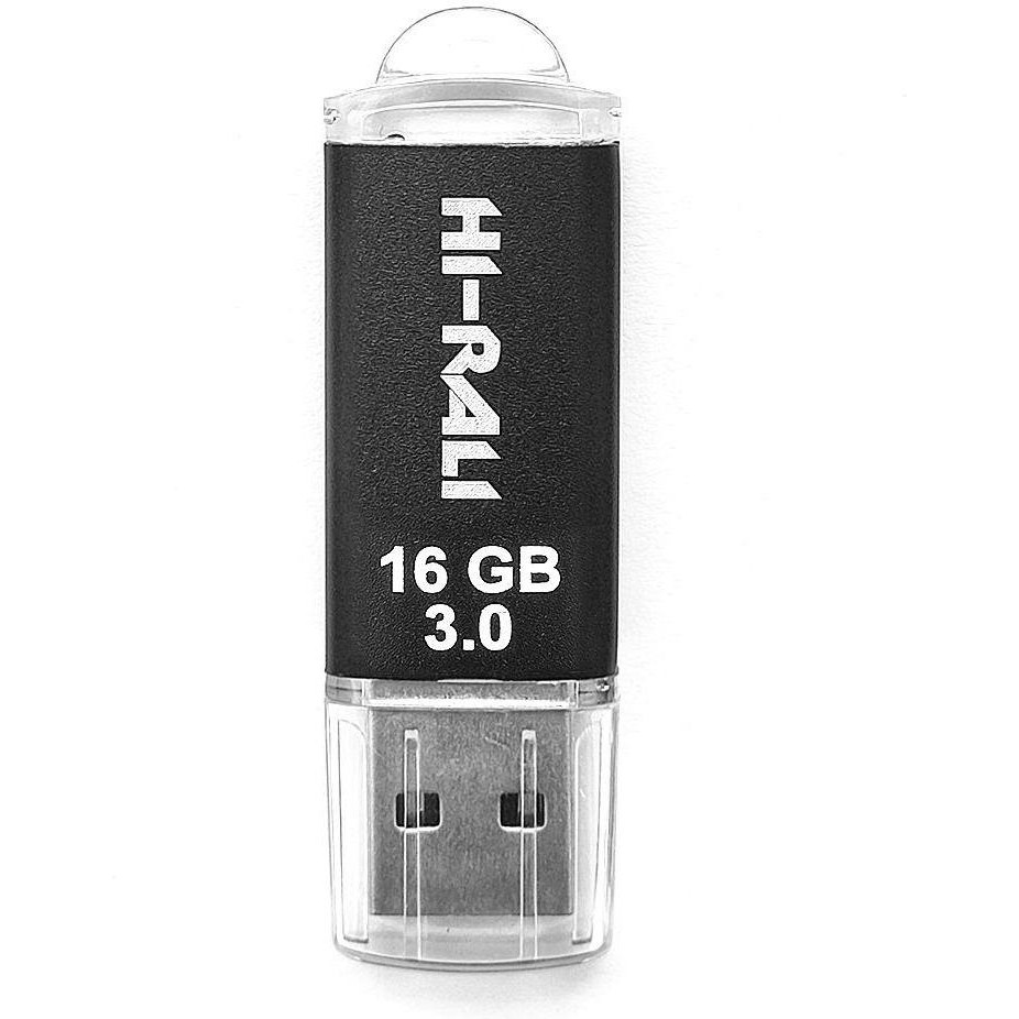 Hi-Rali 16 GB Flash Drive Rocket series USB 3.0 Black (HI-16GB3VCBK) - зображення 1