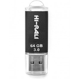   Hi-Rali 64 GB USB 3.0 Flash Drive Rocket series Black (HI-64GB3VCBK)