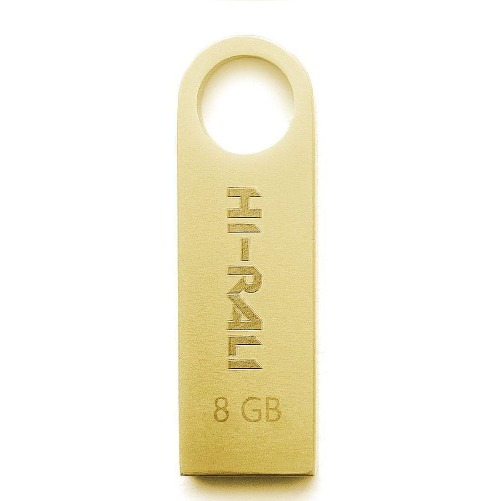 Hi-Rali 8 GB USB Flash Drive Shuttle series Gold (HI-8GBSHGD) - зображення 1