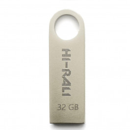   Hi-Rali 32 GB USB Flash Drive Shuttle series Silver (HI-32GBSHSL)