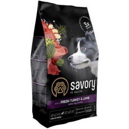   Savory Medium Breed rich in Fresh Turkey & Lamb 3 кг (4820232630266)