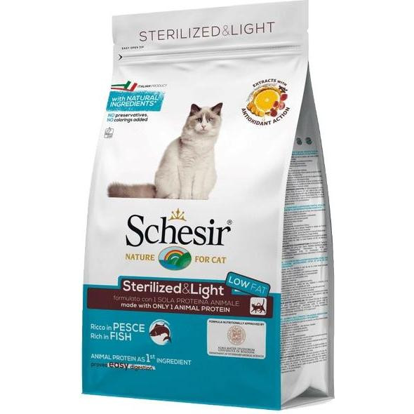 Schesir Sterilized & Light Fish 1,5 кг ШКВСР1,5 - зображення 1