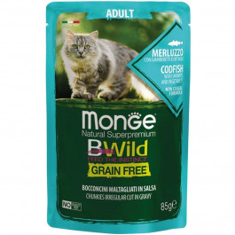   Monge BWild Free Wet з тріскою та креветками 85 г (8009470012768)