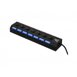   1StCharger 7хUSB2.0 Black (HUB1STU20702)