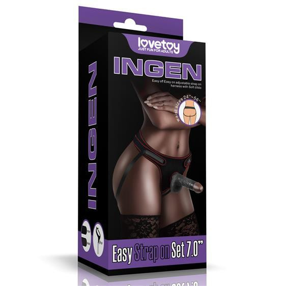 LoveToy Ingen Easy Strap-On Set 7" Black (6452LVTOY921) - зображення 1