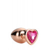 Dream toys Анальная пробка с сердцем GLEAMING LOVE ROSE GOLD PLUG MEDIUM (DT21790) - зображення 4