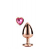 Dream toys Анальная пробка с сердцем GLEAMING LOVE ROSE GOLD PLUG SMALL (DT21789) - зображення 1