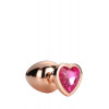 Dream toys Анальная пробка с сердцем GLEAMING LOVE ROSE GOLD PLUG SMALL (DT21789) - зображення 4